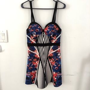 Material Girl Fit and Flare Floral Printed Dress